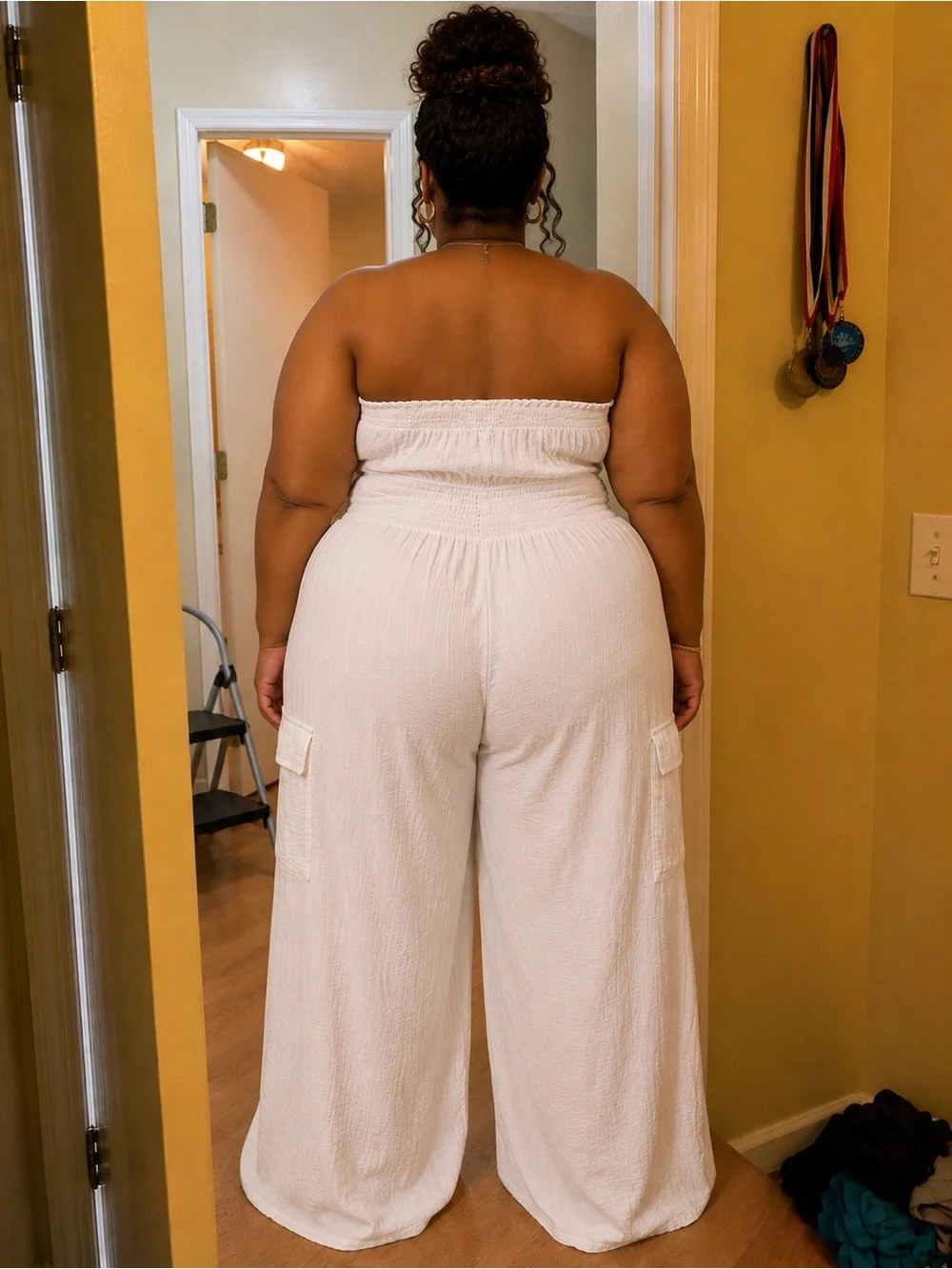 T.J.Maxx Wide-Leg Jumpsuit in White - Picture 4 of 5